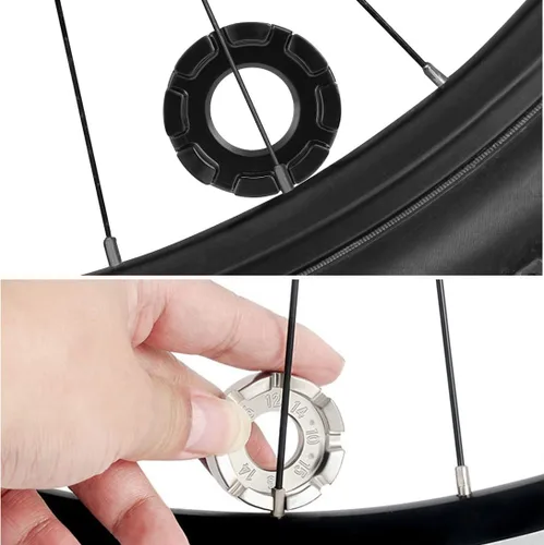 Vista 4 de Herramienta de llave de radios de bicicleta, herramienta de corrección de llantas de bicicleta, herramienta de corrección de llantas de bicicleta