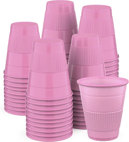 Vista 17 de Vasos desechables Paquete de 500 Vasos de baño de plástico azules de 5 onzas, perfectos para medicina, agua, enjuague, enjuague bucal, fiestas
