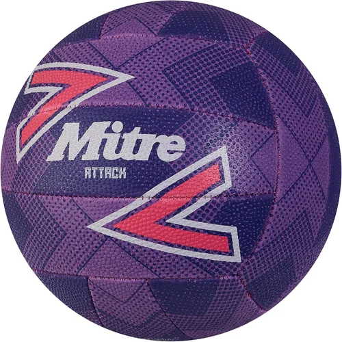 Vista 2 de Mitre Netball de ataque unisex Estilo popular Diseño interactivo Suave al tacto Púrpura/rosado/blanco