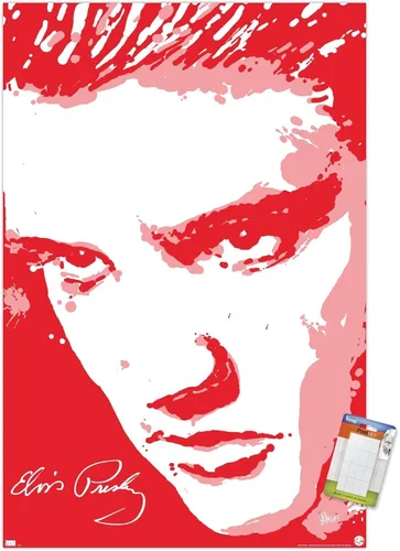 Vista 12 de Trends International Elvis Presley - Póster de pared rojo, 14.72 x 22.37 pulgadas, versión enmarcada de madera de granero Versión enmarcada Barnwood