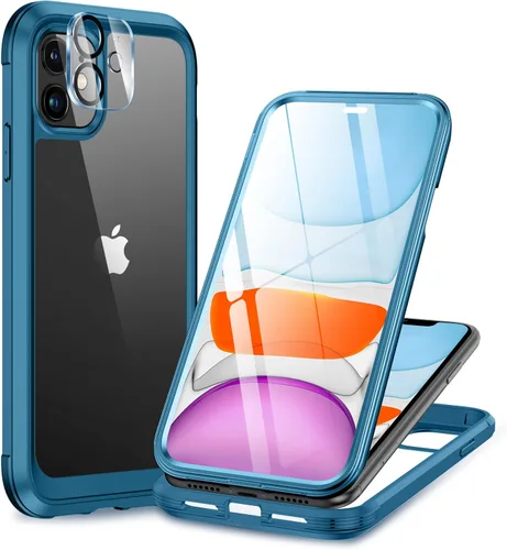 Vista 91 de Miracase - Funda magnética para iPhone 13 Pro Max de 6.7 pulgadas (compatible con MagSafe), transparente, completo, protector de pantalla de vidrio
