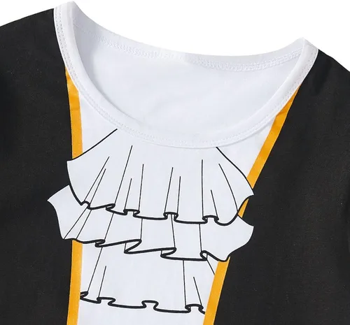 Vista 5 de LENSOUS Conjunto de pantalones de pirata para bebés y niñas con sombrero