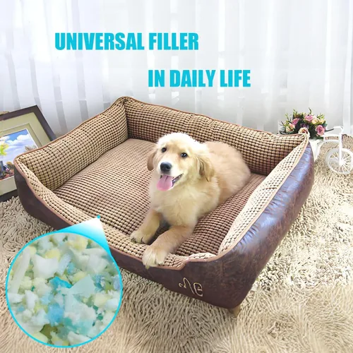 Vista 6 de BOXIN Relleno de espuma viscoelástica triturada de 5 libras para relleno de puf, espuma de relleno de almohada suave y conveniente para cojín