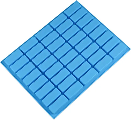 Vista 8 de V-fox 40 Cavities Rectangle Caramel Candy Silicone Molds for Chocolate Truffles, Ganache, Jelly, Candy and Praline, Ice Cube Tray, Random