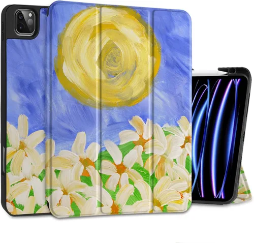 Vista 17 de MEEgoodo para iPad Pro M2 12.9 Funda 6ª/5ª/4ª/3ª Generación 2022 2021 2020 2018 con Soporte para Lápiz, Funda para Tablet con Parte Trasera de TPU