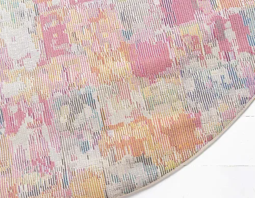 Vista 9 de Tapete Unique Loom colección Jardin para múltiples áreas, abstracta, vibrante, Polipropileno, Multi/Beige