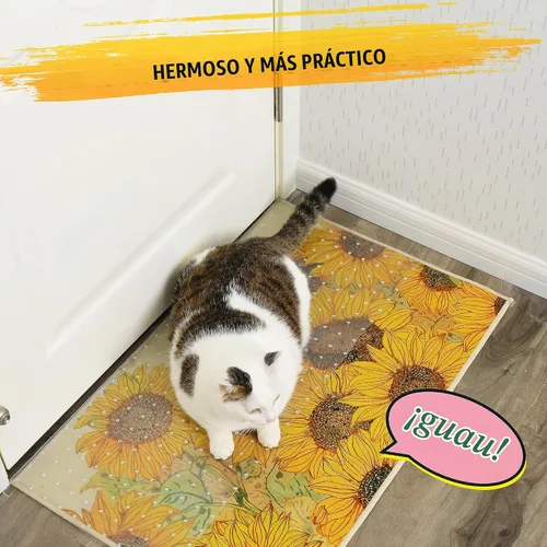 Vista 7 de Protector de alfombra resistente para puerta, plástico resistente que evita que gatos y perros rayen tu alfombra y alfombras en las puertas