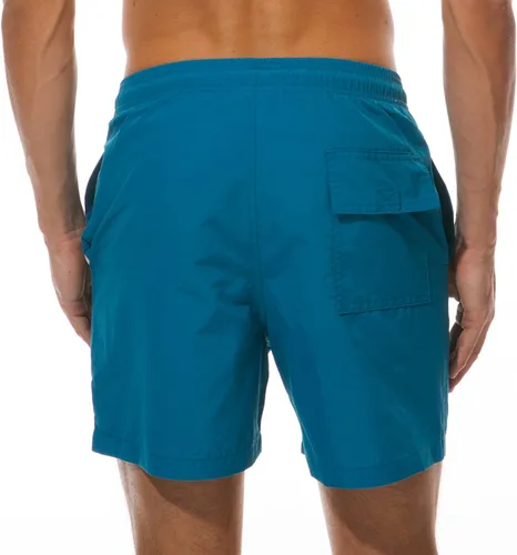 Vista 2 de SILKWORLD - Trajes de baño para hombre, pantalones cortos de playa, secado rápido, con bolsillos