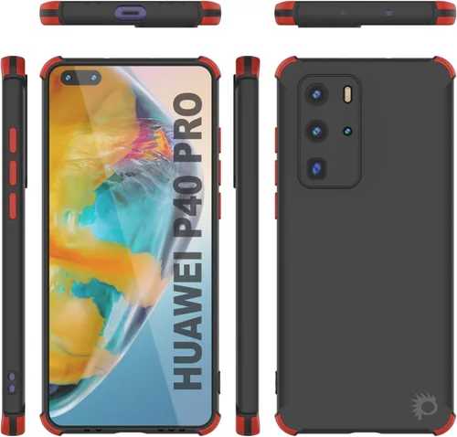 Vista 7 de Punkcase Diseñada para Huawei P40 Pro [Serie Sunshine] funda protectora y ligera de TPU con esquinas de absorción de golpes compatible con Huawei