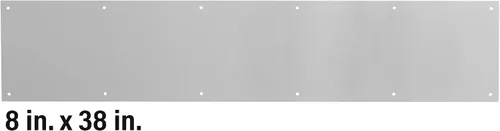Vista 3 de Prime-Line J 4754 Kick Plate, 8 x 36 In., Aluminio Satinado (Paquete Individual)
