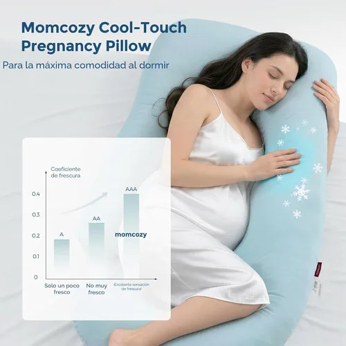Vista 2 de Momcozy Nueva almohada de embarazo refrescante - Almohada de maternidad