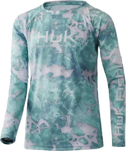 Vista 27 de HUK Camisa unisex de camuflaje Pursuit para niños Camisa de manga larga para niños Sotavento de roble musgoso