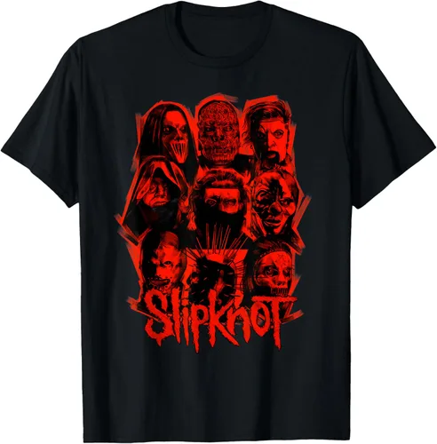 Vista 2 de Slipknot Camiseta oficial con parche rojo con texto en inglés «We are Not Your Kind», talla S