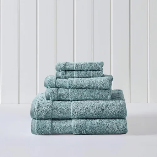Vista 18 de Tommy Bahama - Toallas de baño, 100% algodón suave y absorbente, resistentes a la decoloración y a la decoloración, toallas de baño de peso medio