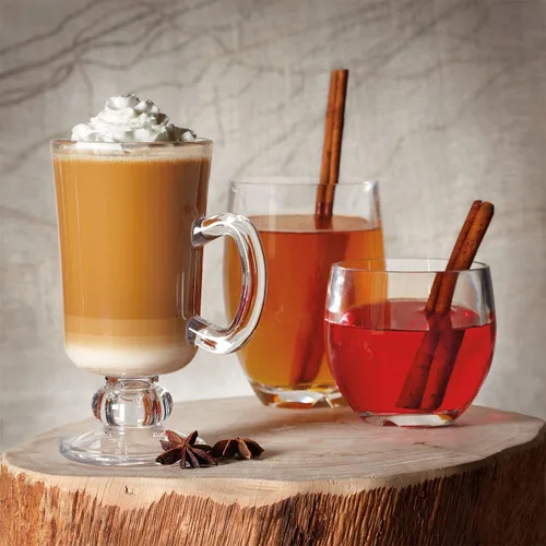 Vista 4 de G.E.T. SW-1449-CL - Tazas de café irlandés/chocolate caliente, 10 onzas, transparentes (juego de 12)