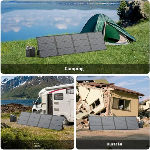 Vista 6 de Panel solar portátil de 220 W 40 V monocristalino plegable paneles solares cargador de energía de respaldo, IP67 impermeable duradero para estación