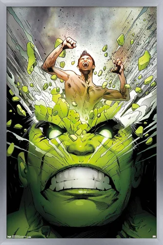 Vista 9 de Trends International Marvel Comics - Póster de pared de The Incredible Hulk - Cover #171, 14.725 x 22.375 pulgadas, versión enmarcada de madera