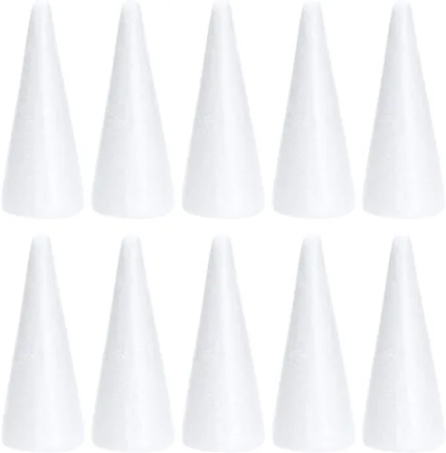 Vista 9 de GANAZONO 12 piezas de cono de espuma de Navidad para DIY de Navidad, cono de espuma de polietileno para colgar pendientes de árbol de Navidad