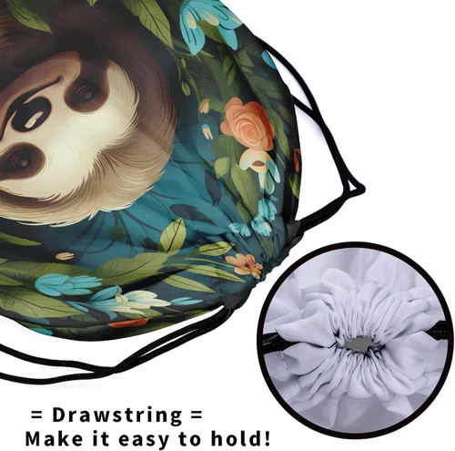Vista 75 de Bolsa de agarre de gimnasia de piel de animal, bolsa de gimnasia con cordón ajustable, bolsa de cuerda para fauna silvestre, Mariposas Galaxy