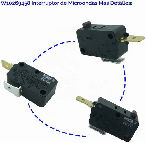 Vista 4 de LONYE SZM-V16-FC-62 W10269458 Reemplazo del interruptor de puerta de microondas para microondas Whirlpool AP4429884 PS23611111 (normalmente cerrado)