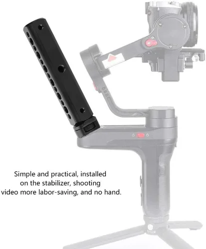 Vista 3 de Mango Gimbal Grip Handlebar Handheld Gimbal Estabilizador con 1/4 "y 3/8 "Tornillo Agujero Gimbal Extensión Soporte para Estabilizador