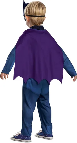 Vista 2 de Disguise Batwheels Disfraz de Batman para niños, disfraz oficial de Batwheels y tocado, talla (2T)