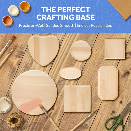 Vista 5 de Posavasos de madera sin terminar de 4.7 pulgadas, paquete de 1 cuadrado de madera para manualidades, mini posavasos de madera, piezas cuadradas, por