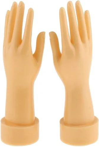 Vista 4 de Taotenish Par de Maniquí de Exhibición de la Mano de la Joyería Femenina Pulsera Guantes Anillo Collar Organizador de Exhibición - Piel