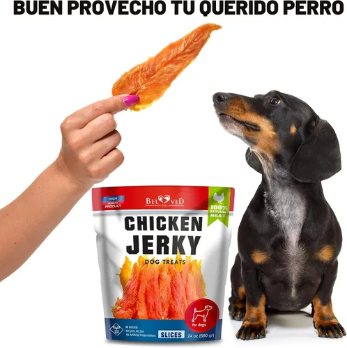 Vista 6 de Beloved Pets - Golosinas para perros de pollo cecina 1.5 lb – Comida para perros y golosinas masticables de alto contenido en proteínas para razas