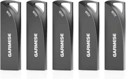 Vista 9 de Paquete de 5 unidades flash USB de 8 GB, unidad de pulgar USB 2.0 impermeable de metal, memoria delgada y duradera con llavero para PC, laptop