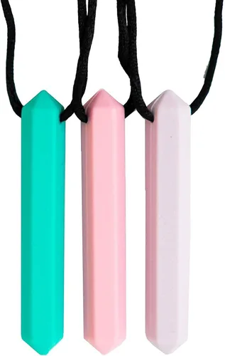 Vista 10 de Collar Sensorial de Lápiz 8 Piezas - Ideal para Niños o Adultos a los que les Gusta Morder o que Tienen Autismo - Juguetes Masticables de Silicona