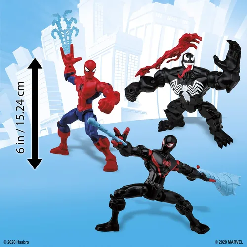 Vista 6 de Marvel Super Hero Mashers - Paquete de colección de telarañas con Spiderman, Venom y Miles Morales (exclusivo de Amazon)