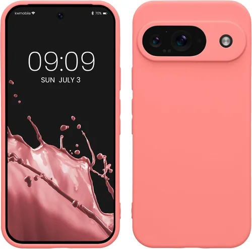Vista 150 de kwmobile Funda compatible con Google Pixel 9 - Funda protectora delgada de TPU para teléfono - Acabado mate suave - Piedra antigua