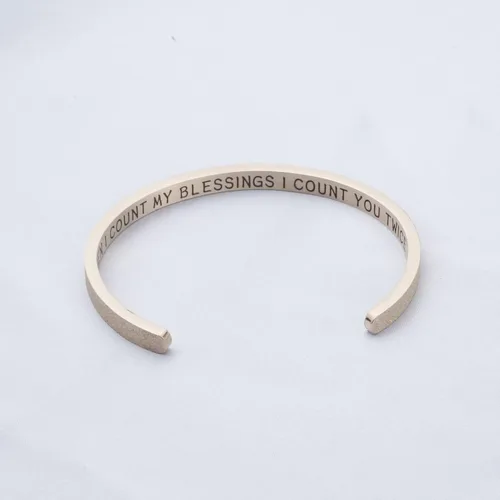 Vista 2 de YWQBZ Joyería inspiradora esmerilada, regalo de aliento para amigos, mensaje oculto, mantra, pulsera motivacional para mujer, Metal, Acero inoxidable