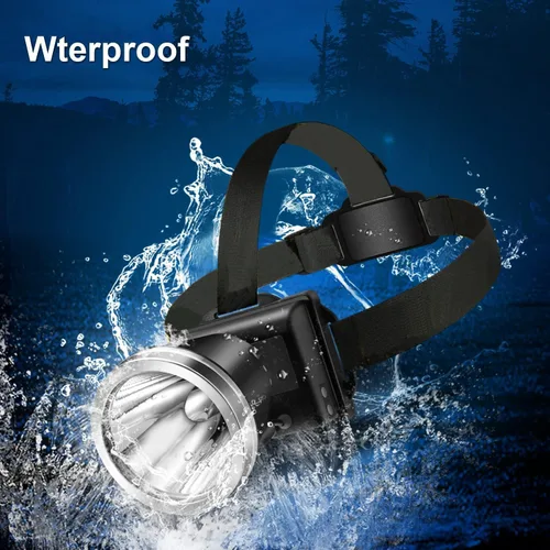 Vista 10 de Linterna de cabeza superbrillante Amkulop, linterna de cabeza recargable USB C con pantalla LCD de potencia, faro impermeable para la frente, sensor