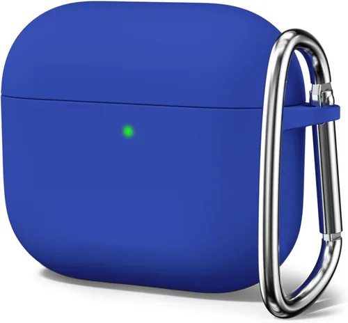 Vista 26 de Oakxco Funda de silicona para Airpods 3, bonita funda rígida femenina para Airpods de 3ª generación con llavero, gel de goma colorido suave de TPU