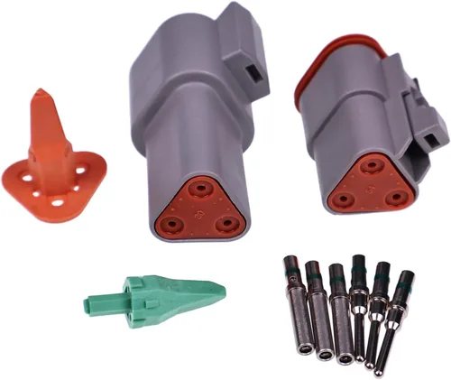 Vista 7 de FridayParts DT Deutsch Kit de conectores impermeables con contactos sólidos de 14 AWG (1 juego de 2/3/4/6 pines)