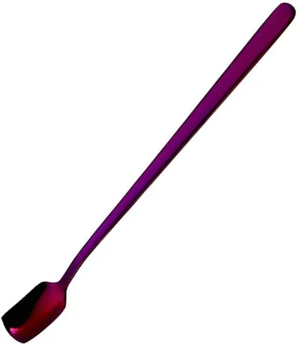 Vista 13 de COMIART - Cucharas de té helado de mango largo para mezclar, 6.7 pulgadas, cabeza cuadrada, cucharaditas de café, cucharas de cóctel, ideal para uso