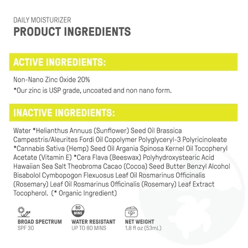 Vista 6 de Raw Elements Daily Lifestyle - Tubo hidratante de bioresina - SPF 30, protección UVA-UVB, no nano zinc, apto para arrecifes, resistente al agua, 1.8