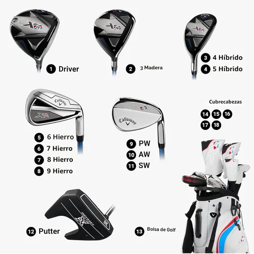 Vista 2 de Callaway Golf 2026 XR Complete Golf Set Negro/Plateado