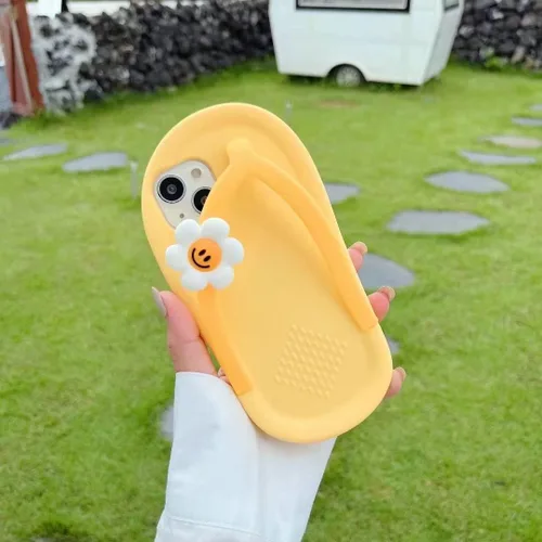 Vista 2 de Yatchen Kawaii - Fundas para teléfono para iPhone 7 Plus/8 Plus, bonita funda de silicona suave con chanclas para teléfono 3D, iPhone 7 Plus/8 Plus