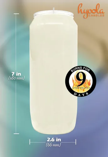 Vista 3 de Hyoola - Velas de oración de 9 días de 7 pulgadas de alto, velas de pilar para uso religioso, conmemorativo, decoración de fiesta, vigilia