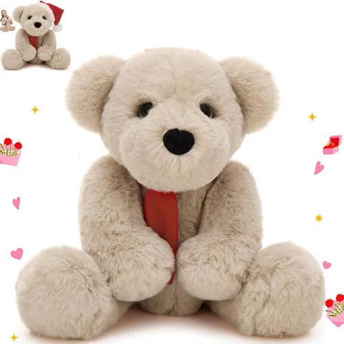 Vista 11 de MorisMos Oso de Peluche Relleno, Pequeño Oso de Peluche de 14'' Juguete de Peluche Regalo para Niño Niña Bebé Adolescente Adulto, Tierno Juguete