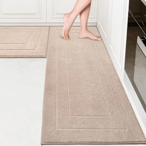 Vista 11 de PURRUGS Alfombra de cocina lavable a máquina, de 24 x 35.5 pulgadas, antideslizantes, antideslizantes, tapetes de pie suaves y superabsorbentes