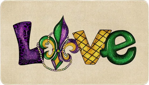 Vista 33 de Tapete antideslizante para puerta de Pascua, diseño de conejito de primavera, diseño floral para interiores y exteriores, para entrada, porche
