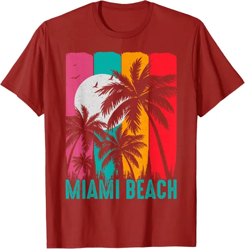 Vista 22 de Camiseta Miami Beach, Negro, S
