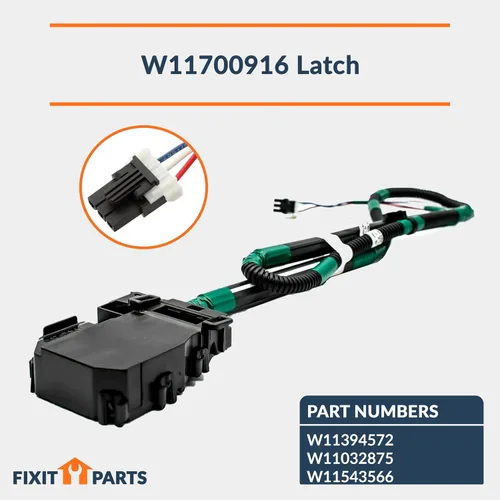 Vista 3 de Proveedor con sede en EE.UU. – El pestillo W11700916 reemplaza W11394572 W11032875 W11543566 y W11457841 Kit de pestillo de tapa de lavadora – NO
