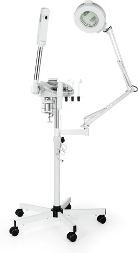 Vista 2 de Salonsunny 3 en 1 Profesional Vaporizador facial y lámpara LED de aumento y equipo de spa esteticista de alta frecuencia