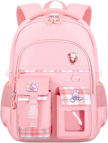 Vista 11 de Linda mochila kawaii para adolescentes y niñas, mochila kawaii para estudiantes de escuela primaria, escuela secundaria, mochila de viaje estética