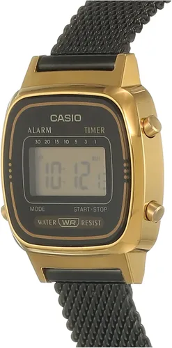 Vista 2 de Casio LA670WEMB-1DF Reloj digital de cuarzo negro de acero inoxidable para mujer